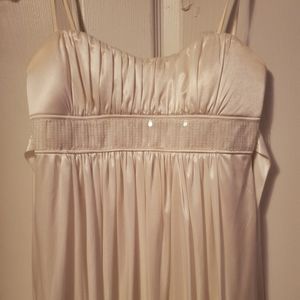 White Sequin-accent bubble dress